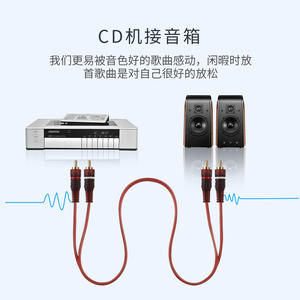 Cables RCA 2RCA a 2RCA, Cable de Audio y Video Macho a Macho con Cubierta de PVC Blindada para Uso de Audio y Video - Product Image 4