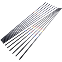Tige de flèche en Fiber de carbone Pure, 1 pièce, 250/300/350/400/500/600, pour la chasse, longueur 6.2mm, 3K