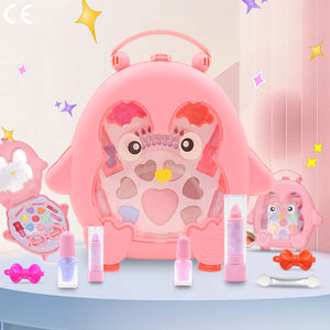 Juego de maquillaje vegano húmedo y seco a prueba de agua del fabricante para niños, kit de juguetes no tóxicos con características secas y húmedas, juego de caja de maquillaje de juguete para niñas - Product Image 1
