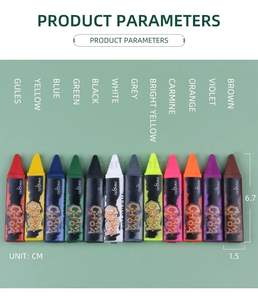 <span class=keywords><strong>Peinture</strong></span> pour le visage et le corps au néon UV à vendre, bâton de <span class=keywords><strong>peinture</strong></span> arc-en-ciel scintillant qui brille dans le noir, crayon pour enfants, maquillage d'Halloween - Product Image 2