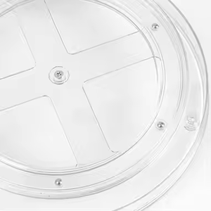 Organizador de maquillaje de plástico PET transparente giratorio de 360 °, estante de almacenamiento de cosméticos para uso doméstico - Product Image 6