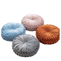 Pouf en velours néerlandais style nordique, coussin de siège épaissi en forme de citrouille, pour balcon, fenêtre en baie, tatami, rebord de fenêtre, sol, avec dossier à roulettes
