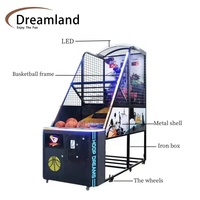 Machine de jeu d'arcade de tir au basket-ball à pièces de monnaie de haute qualité MAKER pour le basket-ball de rue avec fonctionnement à jetons