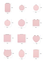 Miroir de maquillage miniature pliable double face en cuir, personnalisé avec logo, formes multiples, tendance et portable