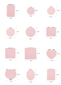 Espejo de Maquillaje Mini de Cuero Plegable de Doble Cara, Portátil, Moderno, con Logotipo Personalizado y Múltiples Formas - Product Image 6
