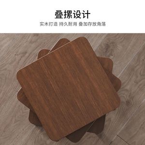 Solid Wood <b>Stool</b> Modern Square Design Stackable Living Room Chair Home Furniture <b>Small</b> Size Adult Use - Product Image 3