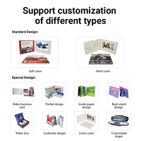 Biglietti da Visita Video Personalizzati con Logo, Libro Invito Video, Schermo LCD, Lettore MP4, Album Video, Brochure Video Aziendale