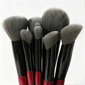 BEILI Luxury <strong>Burgundy</strong> Red 12pcs Makeup Brushes Set Premium Synthetic Hair Foundation <strong>Eyeshadow</strong> Make Up Brush Kit - Product Image 2