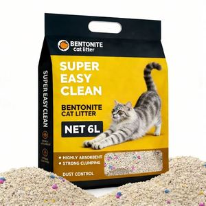 10 litres de litière pour chat en bentonite, facile à nettoyer, sans poussière, forte absorption - Product Image 1