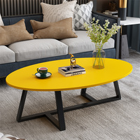 Table basse moderne de luxe YQ Forever, plateau rond en marbre, pieds en métal, mobilier de salon