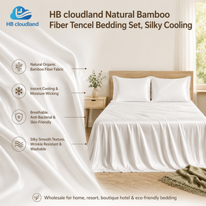 Set Letto per Hotel Personalizzato Cloudland, Certificato OEKO-TEX Standard 100 TANBOOCEL, Ecologico, Antibatterico, Rinfrescante, Vendita all'Ingrosso - Product Image 2