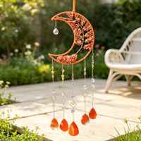 Attrape-rêves en agate avec arbre de vie en cristal, attrape-rêves en pierres précieuses, décorations murales en agate naturelle pour la chambre et le jardin