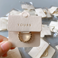 Bague en carton personnalisée boucle d'oreille porte-carte holographique fait main ensemble de bijoux affichage papier cartes avec logo imprimé