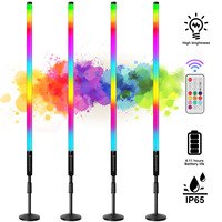 Venta al por Mayor de Lámpara LED Tubular TL-135 para Exteriores, Portátil, Recargable, T12 20w 4 pies RGB con Soporte para Video, DJ, Cabina, Escenario
