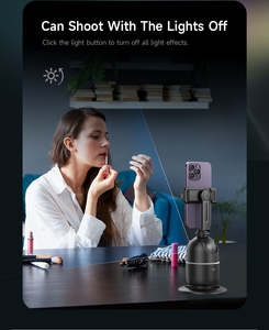 Full-Automatic <span class=keywords><strong>Gimbal</strong></span> Estabilizador do telefone móvel Face Tracking AI <span class=keywords><strong>Table</strong></span> Stand Desktop Bracket-Follow-Camera Mobile Phone Holder - Product Image 5