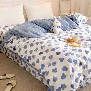 Nordic Simple Fashion New Cotton Love Print Edredón Cover Chic Juego de cama - Product Image 2