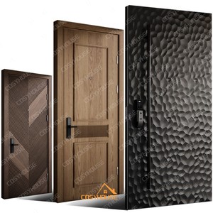 Portes intérieures/extérieures en bois et métal de qualité supérieure fabriquées en Chine, résistantes aux ouragans, insonorisées, isolées thermiquement, pour hall et chambre à coucher - Product Image 1