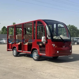 Popular Red 11 Passengers Sightseeing Bus New China Luxury Tourist Electric Mini Sightseeing Bus With CE Certification - Product Image 5