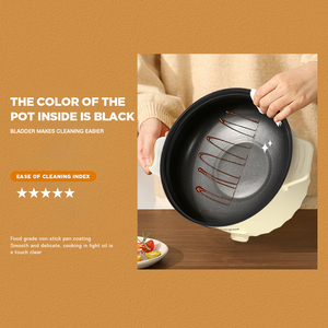 Dreepor Nồi lẩu điện cầm tay Nồi cơm điện đa năng 2L Nồi cơm điện không dính Nồi cơm điện - Product Image 5