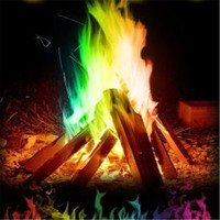 Flamme Magique Colorée Art Mystique Magique Poudre de Feu pour Camping Partie Non-Feux D'artifice Matériel Cheminée Effet D'étincelle Fabriqué en Chine