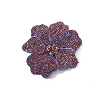 Appliques de fleurs 3D en strass et perles à paillettes avec décorations en résine, style à coudre pour chapeaux