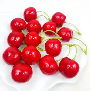 Festa e exibição interna simulação decoração frutas cereja vermelho artificial