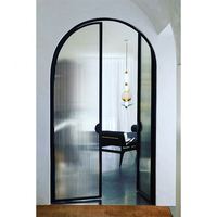 Porte en aluminium à battants avec vitrage intérieur, design d'arche bon marché Alucasa, Australie