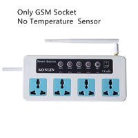 Prise de courant intelligente Konlen 16A pour maison connectée, relais 4 canaux, capteur de température, prise GSM, interrupteur programmable, ABS, via SMS/appel, programmation via