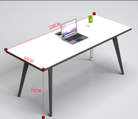 Table de bureau de qualité standard au design moderne, double face, pour 2, 4, 6 ou 8 personnes, poste de travail pour le personnel, bureaux de travail