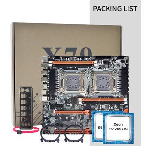 New X79 ổ cắm kép máy chủ Bo mạch chủ Kit với 2xintel <span class=keywords><strong>Xeon</strong></span> <span class=keywords><strong>E5</strong></span> <span class=keywords><strong>2697v2</strong></span> CPUs ECC Ram Dual CPU X79 Bo mạch chủ - Product Image 6