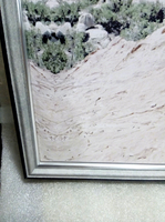 Pintura Decorativa de Paisaje Natural para el Hogar, Marco de Plástico, Lienzo, Juego de Arte para Pared, Impermeable, Ecológico, Colores Personalizables