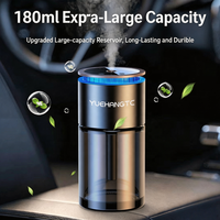 Diffuseur d'aromathérapie intelligent pour voiture, directement de l'usine, avec projection d'étoiles, marche/arrêt automatique, 180 ml, spray de parfum RGB tricolore, logo personnalisé, diffuseur de voiture