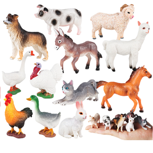 Yxs simulación cognitiva mini aves de corral animal modelo juguete pollo pato ganso cerdo perro pavo conejo caballo burro alpaca - Product Image 1