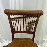 Nouvelle Arrivée Chaise de salle à manger en plastique marron empilable, style ferme moderne, pour événements, location, extérieur, parc, mariage, hôtel, écologique