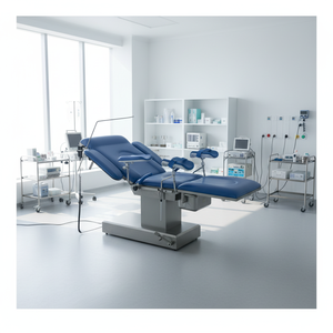 Table d'opération gynécologique électrique <span class=keywords><strong>Herta</strong></span> Medical Standard Classe II, à angle précis, haute capacité de charge, réglage manuel, facile à déplacer - Product Image 1