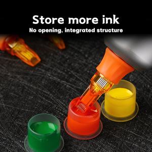 10 buah sekali pakai kuning <span class=keywords><strong>Dragonfly</strong></span> V3 jarum tato RL RS seri RM M1 aksesoris alat tato untuk mesin tato kartrid Gri - Product Image 4