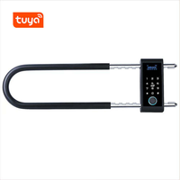 Cerradura Inteligente para Puerta de Vidrio con Huella Digital, Tarjeta y Llave, en Forma de U, con App Tuya, Resistente al Agua