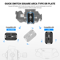 Piastra a Sgancio Rapido per Arca Swiss con Vite da 1/4''-20, Piastra di Montaggio per Treppiede Compatibile con Testa a Sfera Standard per Fotocamere DSLR