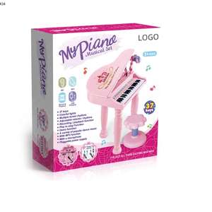 37 Touches Clavier Électrique <span class=keywords><strong>Piano</strong></span> Orgue Rose Multifonction Musique Éducative Jouet <span class=keywords><strong>Piano</strong></span> Avec Microphone - Product Image 5