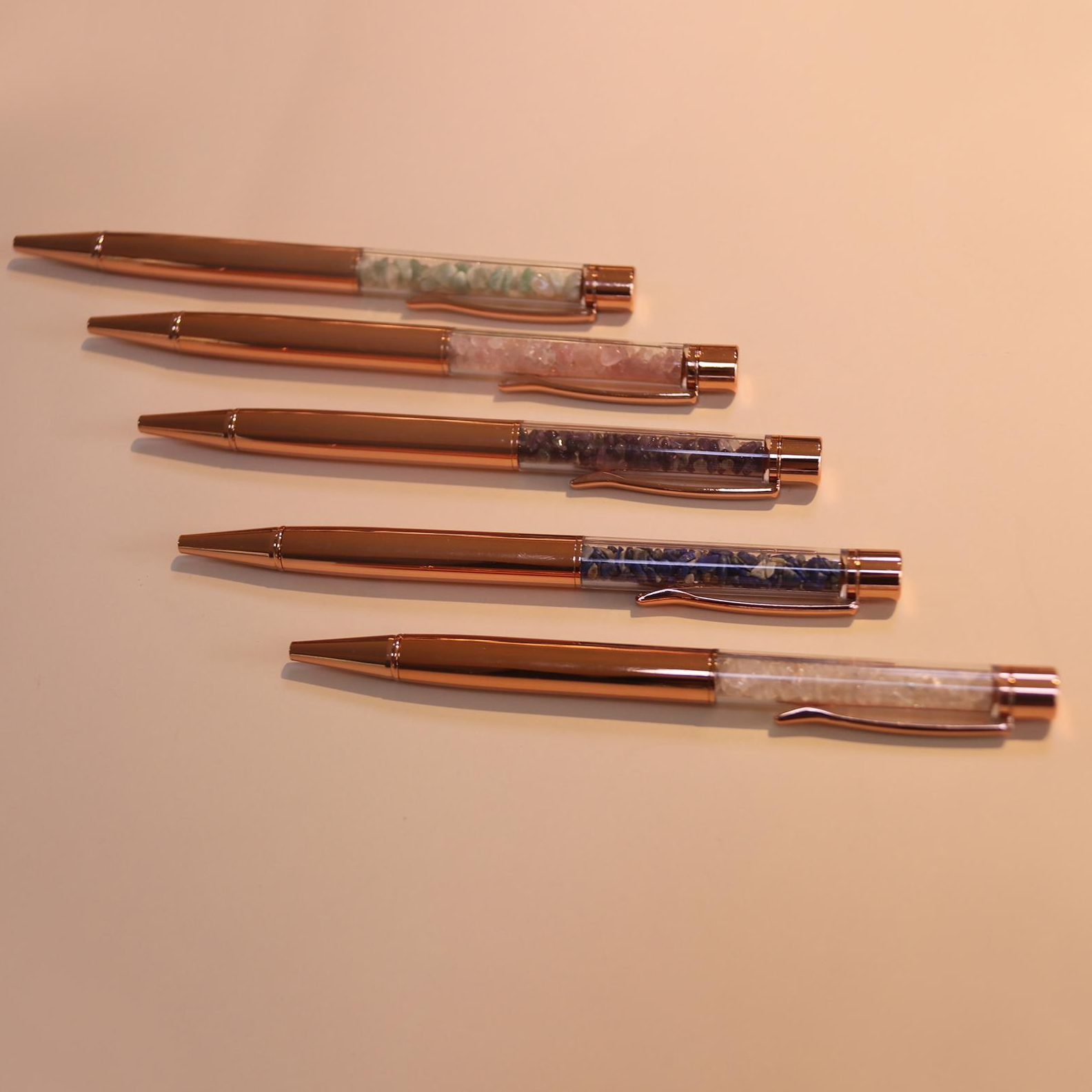 Натуральный Целебный Камень Кристаллы чипы заполнены записи перьевая ручка шариковая ручка