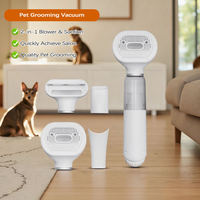 Kit de toilettage pour animaux 3-en-1 : sèche-cheveux, aspirateur et brosse |   Aspirateur à poils sans fil à faible bruit |   Outil professionnel de toilettage pour animaux de compagnie, chats et chiens