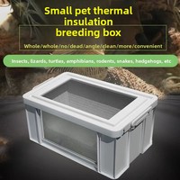 Terarium Kaca Transparan Berkualitas Tinggi untuk Reptil, Termometer Digital Model L730, Ventilasi, Gaya Kartun untuk Hewan Peliharaan