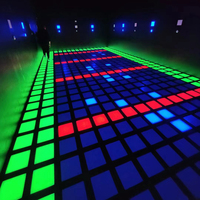 Salle de jeux Panneaux LED Carreaux Interactifs Pixel Led Dance Floor Lights Jeu 30x30cm
