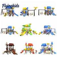 Aire de jeux en plastique et acier pour maternelle et école, équipement de terrain de jeu extérieur public, capacité élevée 500 kg+