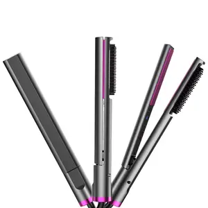 Wholesale flat iron fast heating 470F new design hair straightener comb hairdressing tool 3 in 1