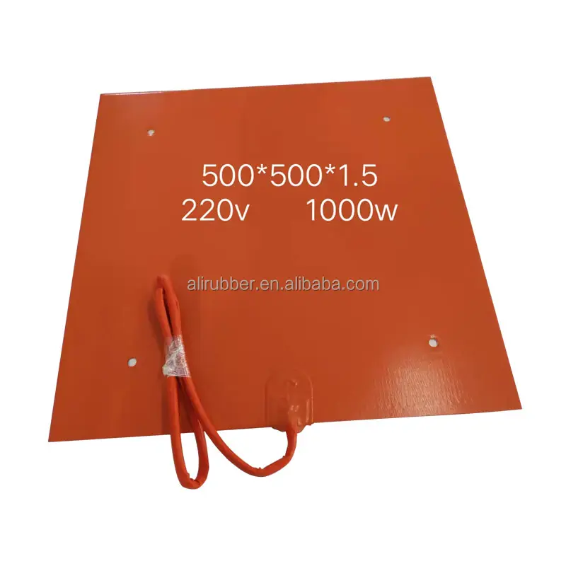 Letto riscaldato per stampante 3D 230v 1000w 800*800*1.5mm termostato riscaldatore in gomma siliconica su filo filo 1000mm