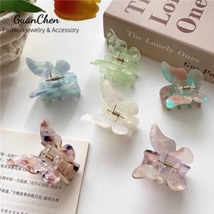 Accesorios populares para el cabello Tiktok Ins estilo coreano acetato pinza para el cabello colorido mariposa pinzas para el cabello para niñas - Product Image 1