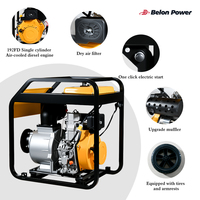 Pompa Air Diesel Aliran Tinggi 6 Inci untuk Pasokan Air di Pegunungan Tinggi, Daya Angkat 28m, Tangki Bahan Bakar 6.5L, Kapasitas 460ml, Mesin Diesel 192FD