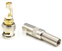 Conector BNC al por mayor de fábrica, de cobre puro y aleación de zinc, tipo tornillo y crimpado, macho y hembra, para cámaras CCTV y cable coaxial RG59 RG6