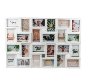 Plastic frame Holds 24pcs 4x6 inch Photos Multiple Mounted Wall Picture foto Frame